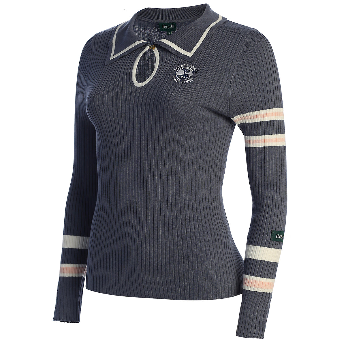 Pebble Beach Women's Alice Ribbed Keyhole Polo by Fore All