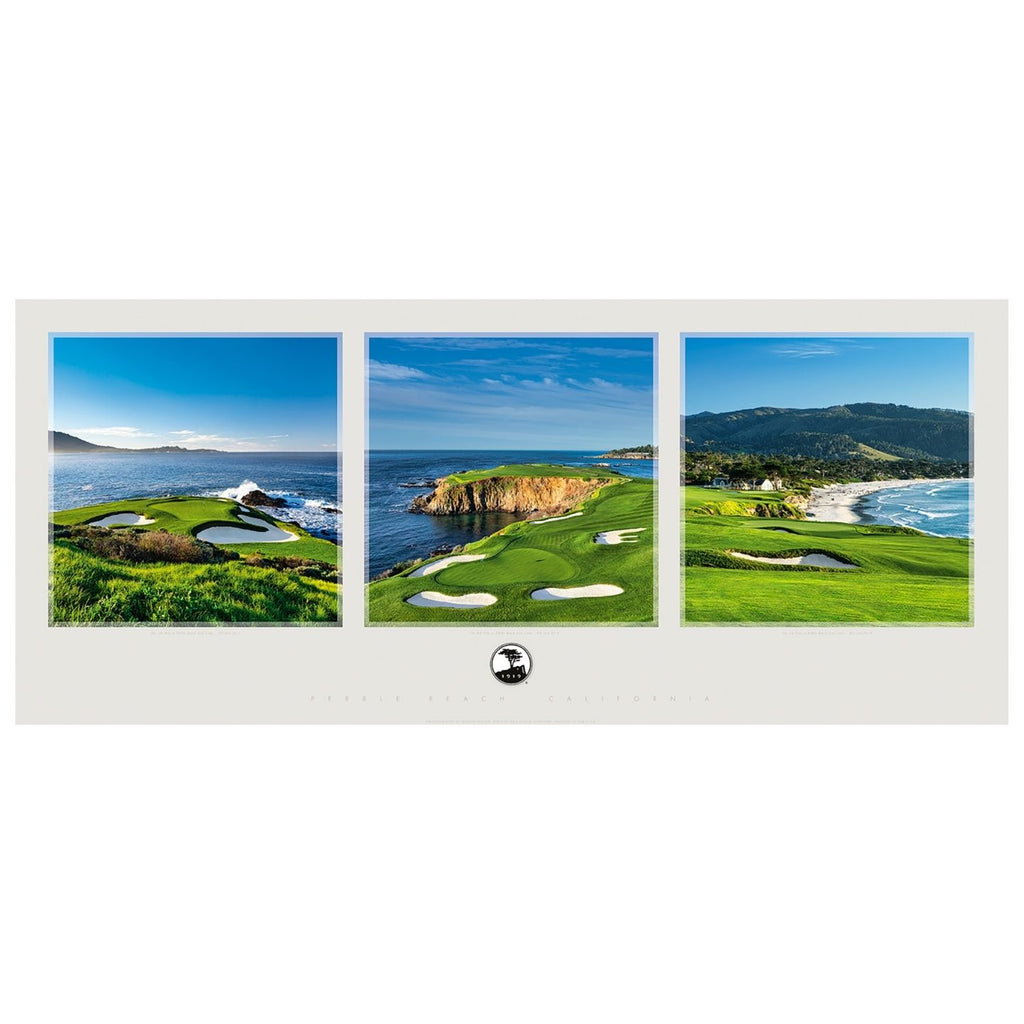 Pebble Beach Three Image Poster