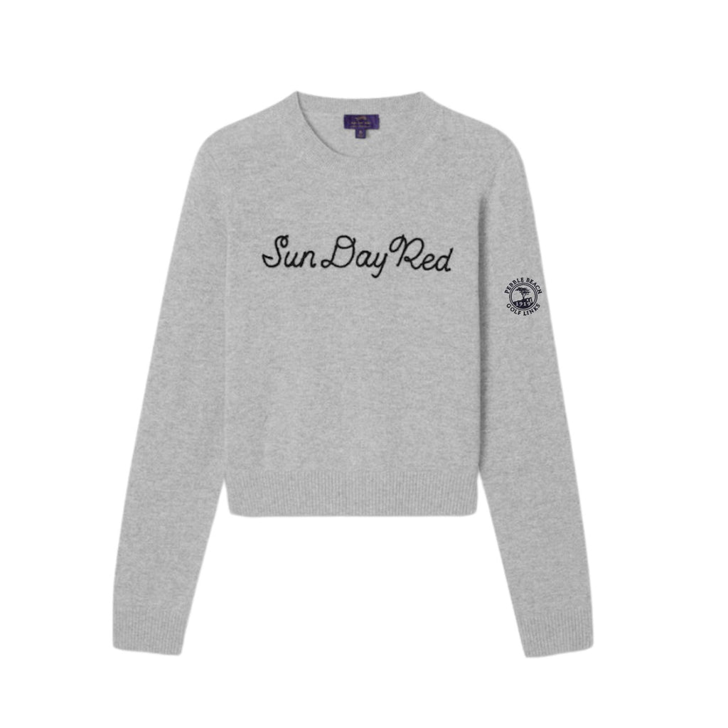 Pebble Beach Women's Cashmere Crewneck Sweater by Sun Day Red