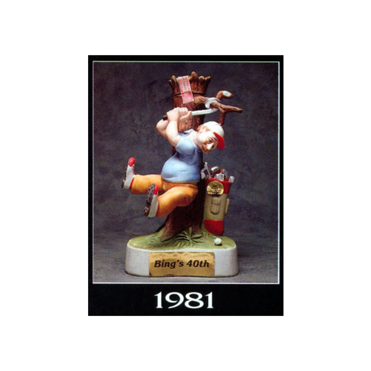 1981 Crosby Decanter 40th Golfer in Tree