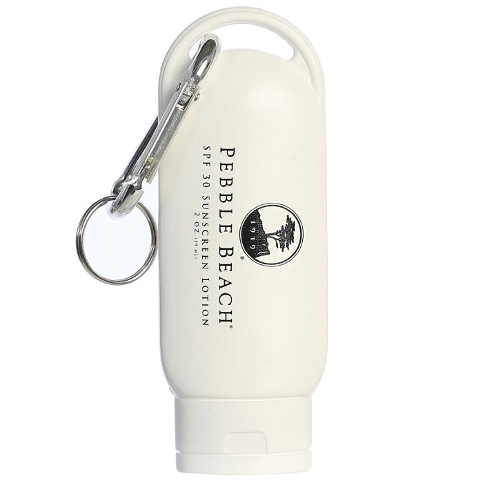 Pebble Beach 30 SPF Sunscreen with Carabiner Clip