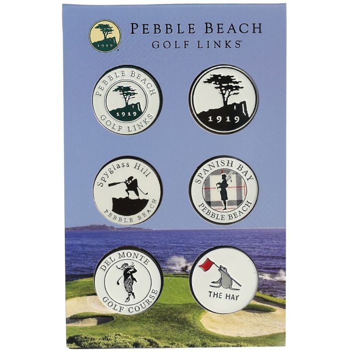 Pebble Beach 6 Piece Ball Marker Set