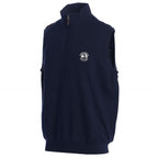 Navy blue vest with a Pebble Beach  logo on a white background
