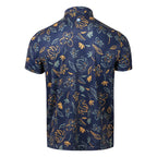 Pebble Beach Viewpoint Leafy Print Polo by Amble