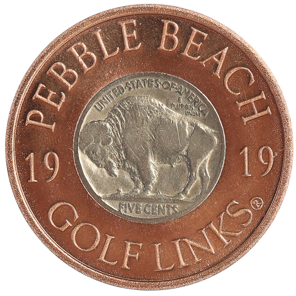 Pebble Beach 1919 Buffalo Nickel Ball Marker