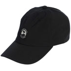 Black cap with a pebble beach golf links logo on a white background