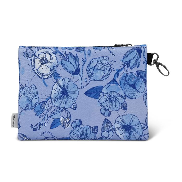 Pebble Beach California Poppy Zipper Tote-Blue