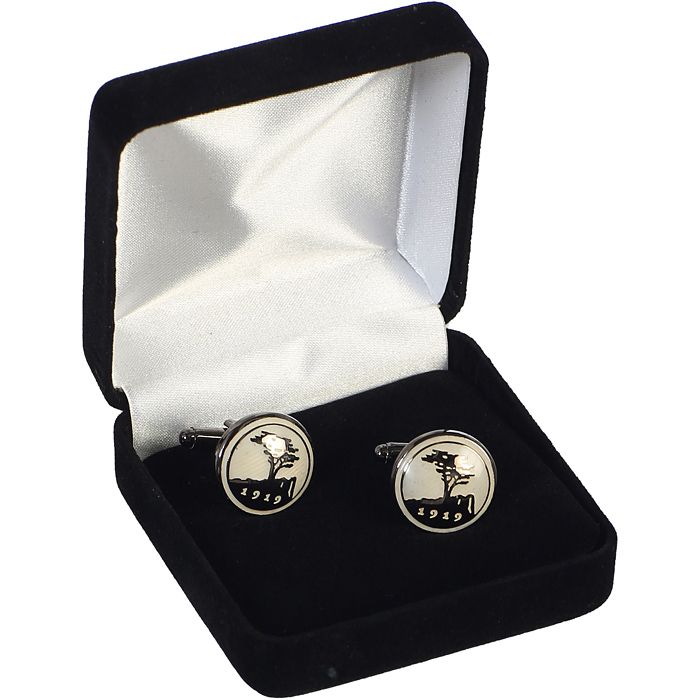 Pebble Beach Heritage Logo Enamel Boxed Cufflinks-Metal