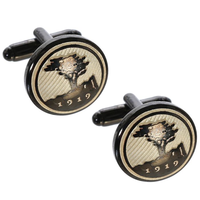 Pebble Beach Heritage Logo Enamel Boxed Cufflinks-Metal