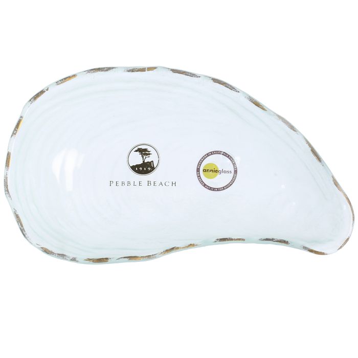 Pebble Beach Handmade Glass Oyster Shell Dish by Annieglass