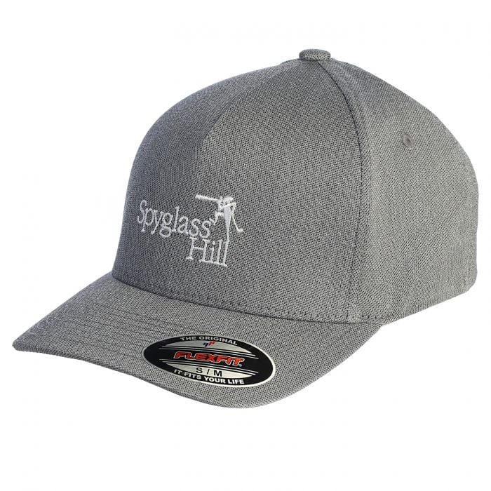 Gray cap with a white 'Spyglass Hill' logo on a white background
