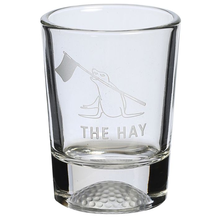 They Hay Etched Tall Shot Glass