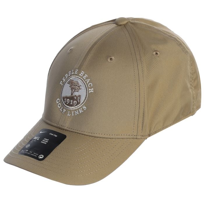 Khaki cap with 'Pebble Beach Golf Links' logo on a white background