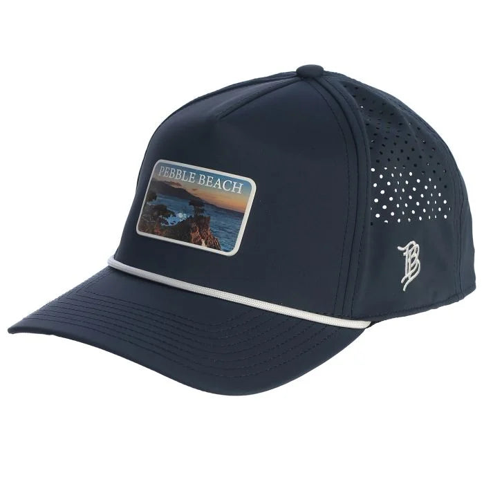 Pebble Beach Lone Cypress Curved 5 Panel Rope Hat by Branded Bills