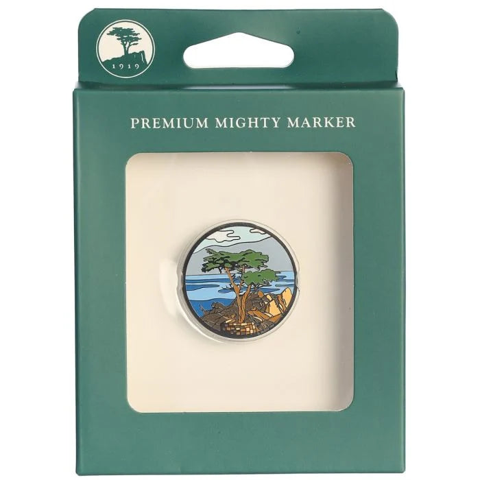 Premium Mighty Marker with iconic cypress logo in green packaging on a white background.