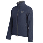 Navy blue jacket with a Pebble Beach logo on the chest against a white background