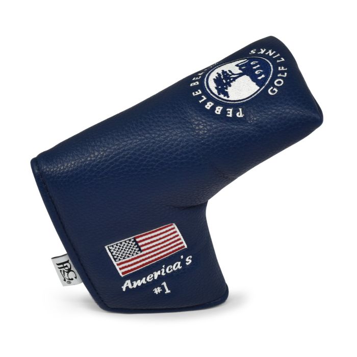 Pebble Beach Solid Elite Studio Blade Putter Cover-Navy