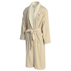 Beige robe with a belt on a white background