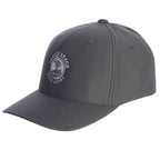 Gray cap with a pebble beach logo on a white background