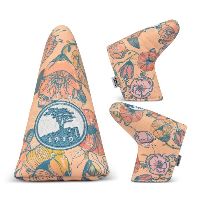 Pebble Beach California Poppy Blade Putter Cover-Orange