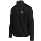 Black quarter-zip pullover with a Pebble Beach logo on the chest against a white background