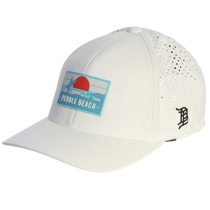 Pebble Beach Sunset Surfer Curved Rogue Performance Hat by Branded Bills