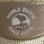Pebble Beach Golf Links Straw Hat Gambler w/ Tan Band by Ahead