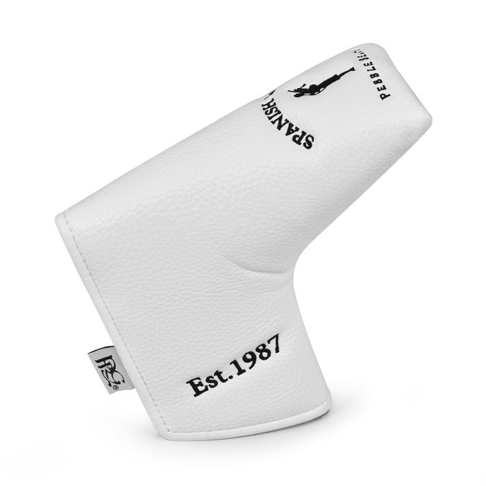 Spanish Bay Solid Elite Studio Blade Putter Cover-White