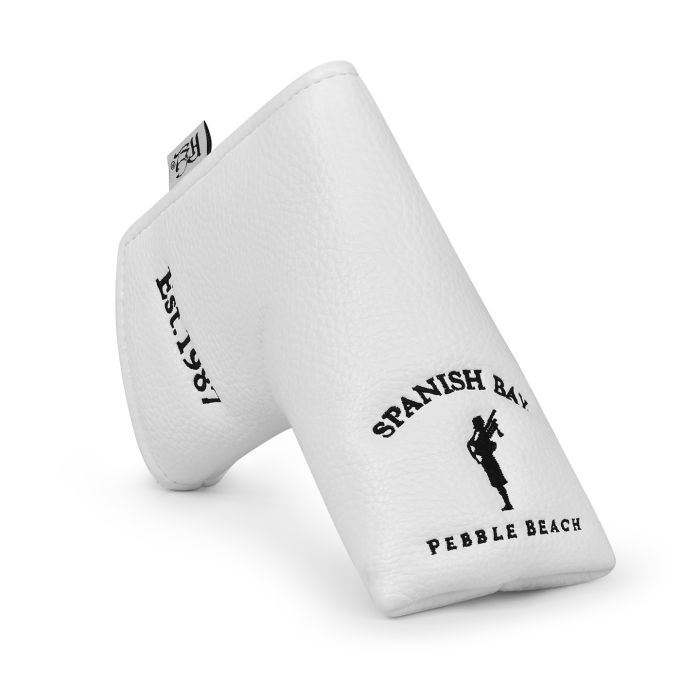 Spanish Bay Solid Elite Studio Blade Putter Cover-White