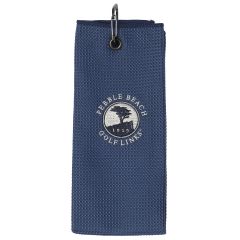 Pebble Beach Navy Micro Scrubber Golf Towel