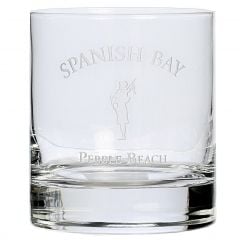 Spanish Bay Etched Double Old Fashioned Glass