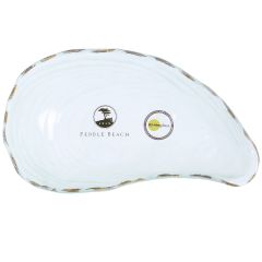 Pebble Beach Handmade Glass Oyster Shell Dish by Annieglass