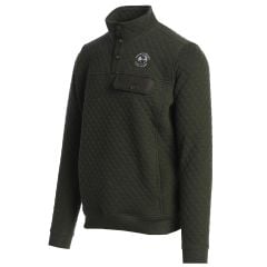 Pebble Beach Quilted Snap Mock Collar 1/4 Zip Pullover by Divots