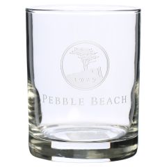 Pebble Beach Etched Logo Double Old Fashioned Glass