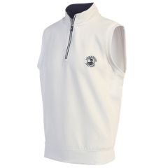 Pebble Beach Men's "Caves" 1/4 Zip Vest by Fairway & Greene-White-XL