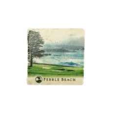 Pebble Beach 18th Hole Marble Magnet by Art and Stone