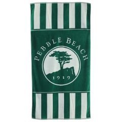 Pebble Beach Striped Beach Towel