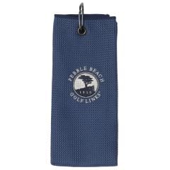 Pebble Beach Navy Micro Scrubber Golf Towel