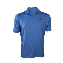 Pebble Beach Tour Solid Polo by Fairway & Greene-S-Blue