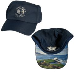Pebble Beach 7th Hole Picture Brim Hat by Antigua-Navy