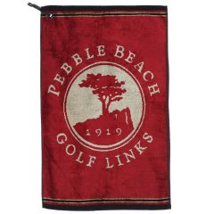 Pebble Beach "Birch" Golf Towel-Burgundy