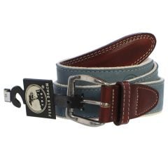 Pebble Beach Men's Nubuck Suede Belt-Light Blue-28