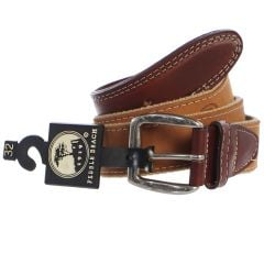 Pebble Beach Men's Nubuck Suede Belt-Tan-28