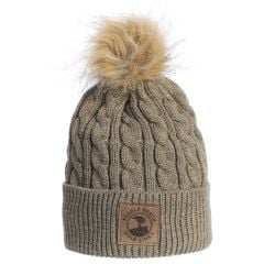 Pebble Beach Ladies Cable Knit Pom Beanie by Ahead