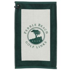 Pebble Beach Golf Links Logo Golf Towel-Forest