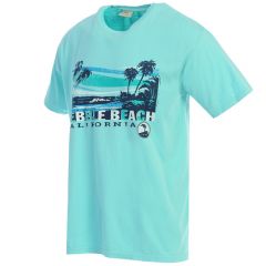 Pebble Beach 'Retro Island' Tee-Teal-L