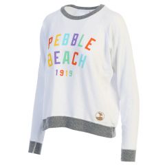 Pebble Beach Ladies White Joan Sweatshirt 