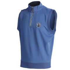 Pebble Beach Men's "Caves" 1/4 Zip Vest by Fairway &amp; Greene-Light Blue-S