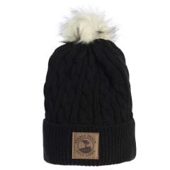 Pebble Beach Ladies Cable Knit Pom Beanie by Ahead