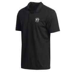 Pebble Beach Men's Solid Performance Polo by Adidas-Black-S